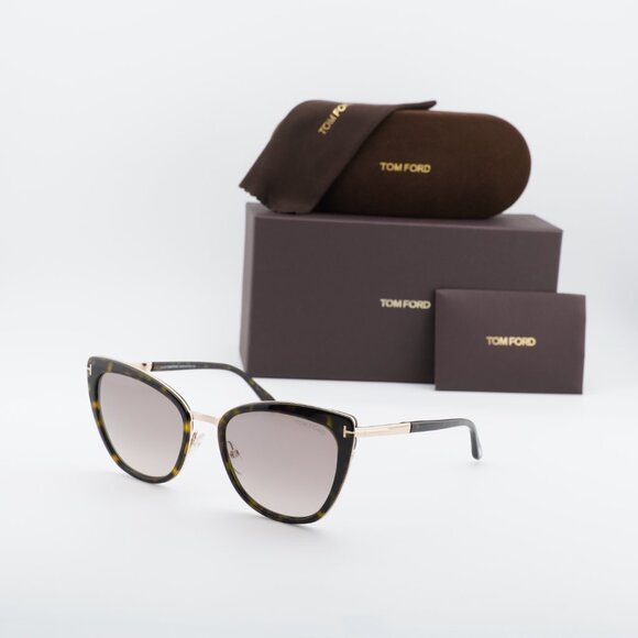Tom Ford Simona FT0717 52F Cat Eye Sunglasses - Havana/Gold/Brown main image 9